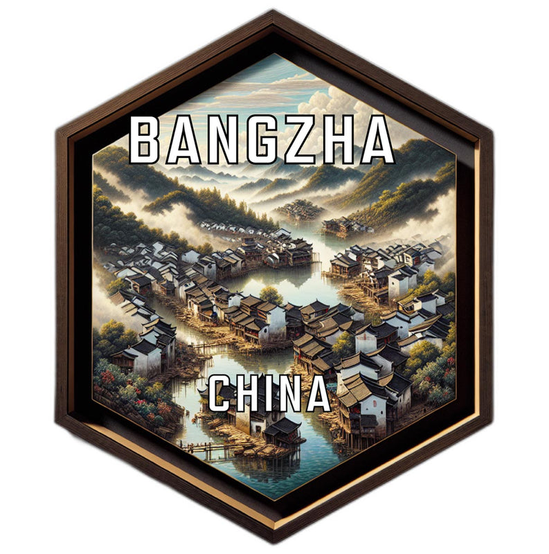 Bangzha China Travel Destination Souvenir Vinyl Decal Sticker 2-Inch