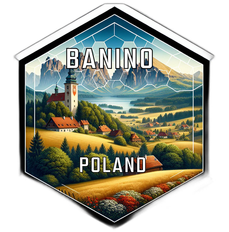 Banino Poland Travel Destination Souvenir Vinyl Decal Sticker 6-Inch