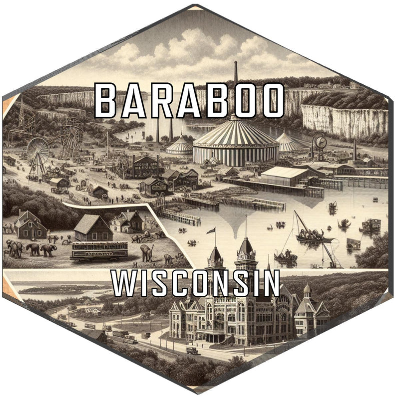Baraboo Wisconsin Travel Destination Souvenir Vinyl Decal Sticker 6-Inch