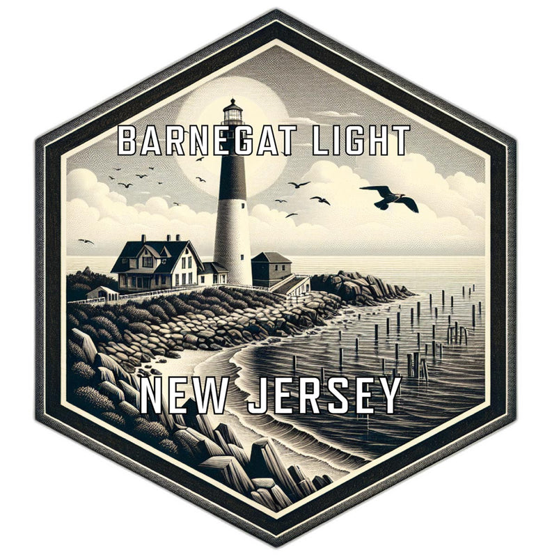 Barnegat Light New Jersey Travel Destination Souvenir Vinyl Decal Sticker 6-Inch
