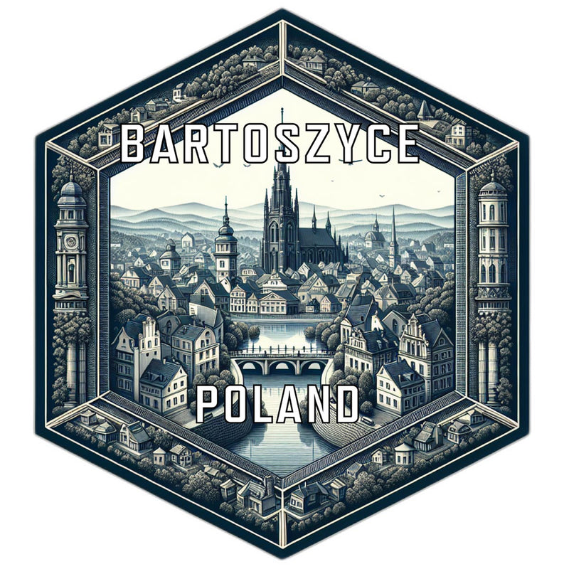Bartoszyce Poland Travel Destination Souvenir Vinyl Decal Sticker 6-Inch