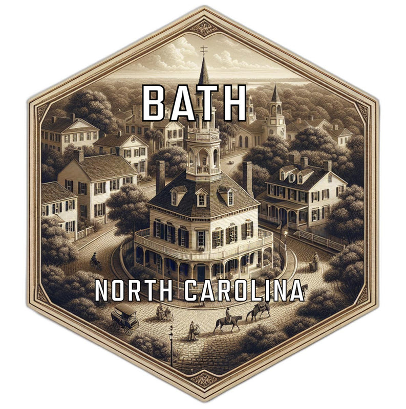Bath North Carolina Travel Destination Souvenir Vinyl Decal Sticker 4-Inch