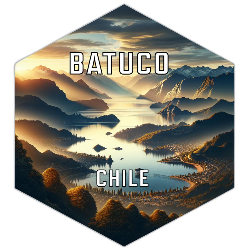 Batuco Chile Souvenir Travel Destination Die Cut Hexagon Fridge Magnet 2-Inch