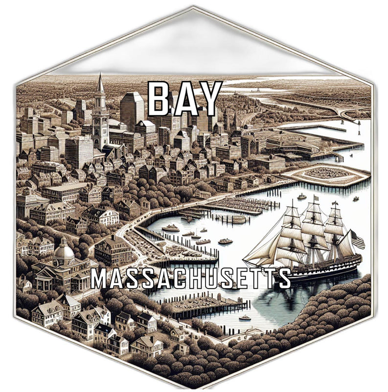 Bay Massachusetts Travel Destination Souvenir Vinyl Decal Sticker 6-Inch
