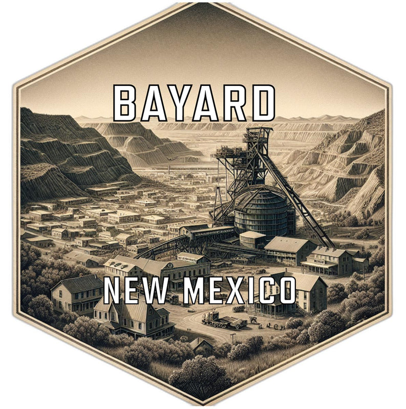 Bayard New Mexico Souvenir Travel Destination Die Cut Hexagon Fridge Magnet 2-Inch