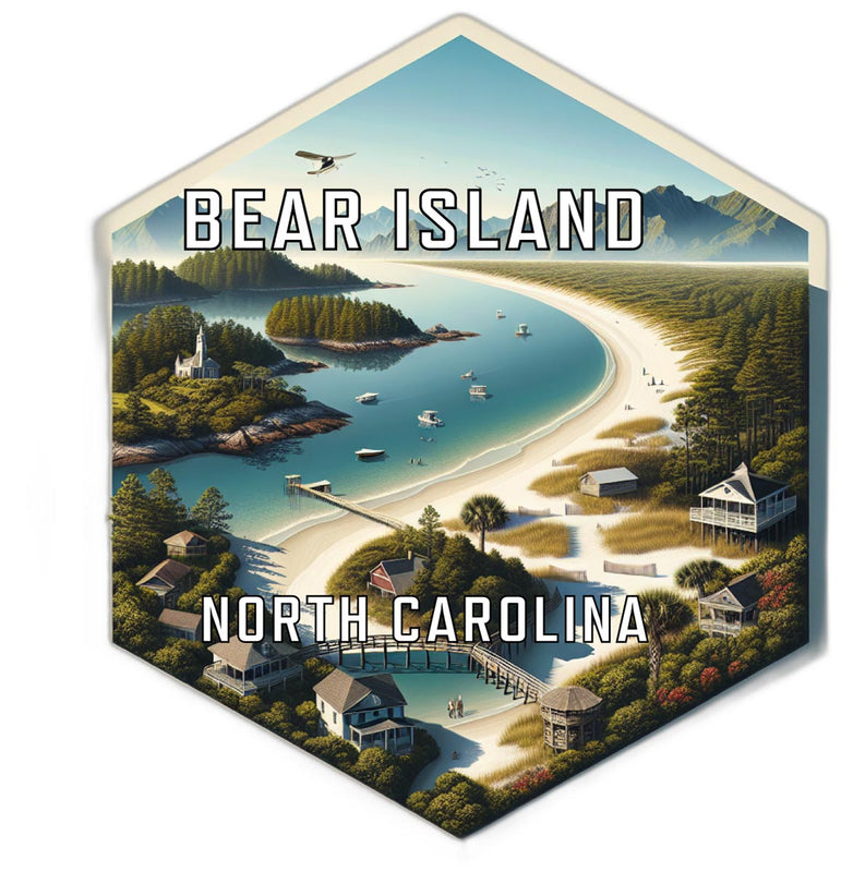 Bear Island North Carolina Travel Destination Souvenir Vinyl Decal Sticker 4-Inch