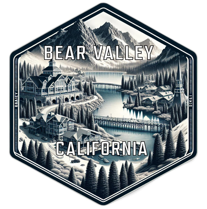 Bear Valley California Travel Destination Souvenir Vinyl Decal Sticker 4-Inch