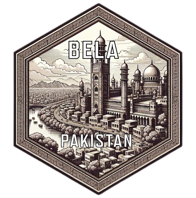Bela Pakistan Souvenir Travel Destination Die Cut Hexagon Fridge Magnet 2-Inch