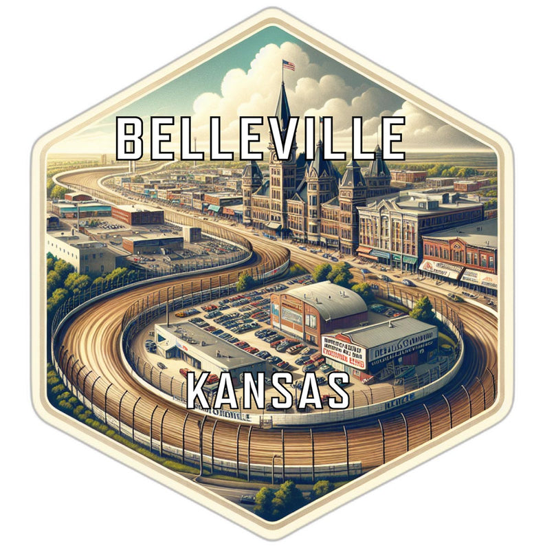 Belleville Kansas Travel Destination Souvenir Vinyl Decal Sticker 2-Inch