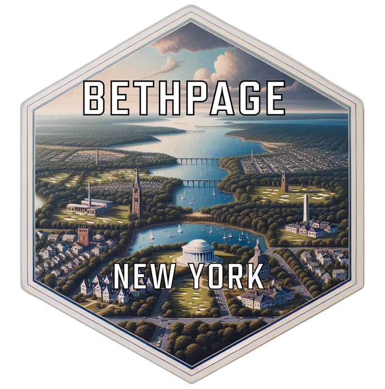 Bethpage New York Travel Destination Souvenir Vinyl Decal Sticker 2-Inch
