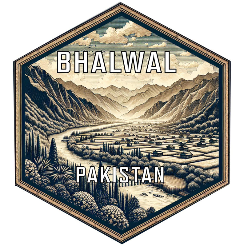 Bhalwal Pakistan Travel Destination Souvenir Vinyl Decal Sticker 2-Inch