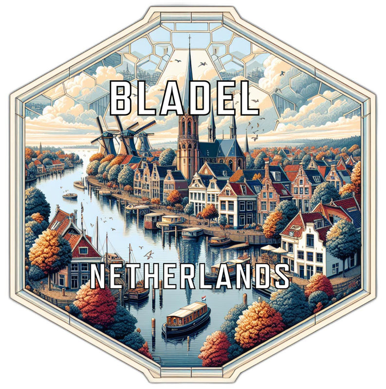 Bladel Netherlands Travel Destination Souvenir Vinyl Decal Sticker 6-Inch