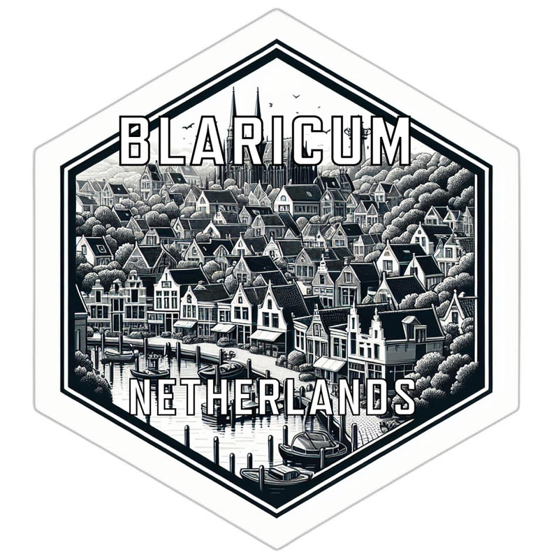 Blaricum Netherlands Souvenir Travel Destination Die Cut Hexagon Fridge Magnet 6-Inch