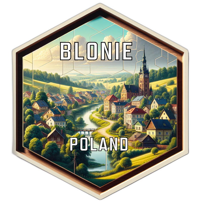 Blonie Poland Souvenir Travel Destination Die Cut Hexagon Fridge Magnet 2-Inch