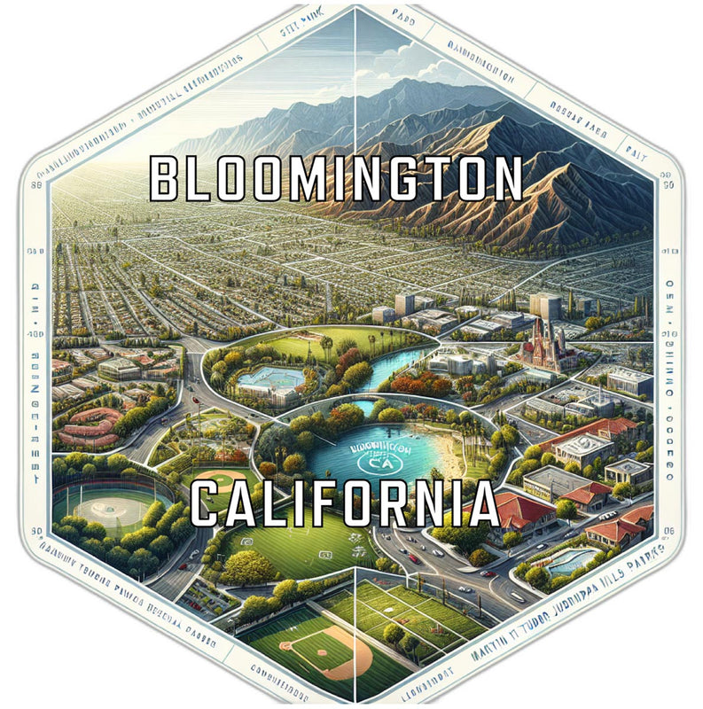 Bloomington California Travel Destination Souvenir Vinyl Decal Sticker 4-Inch