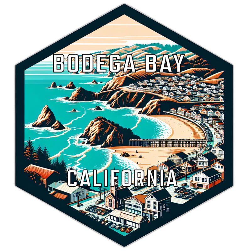 Bodega Bay California Travel Destination Souvenir Vinyl Decal Sticker 6-Inch