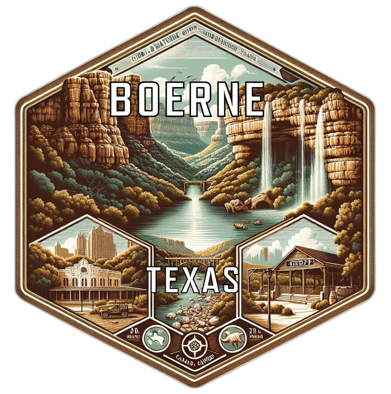 Boerne Texas Travel Destination Souvenir Vinyl Decal Sticker 6-Inch