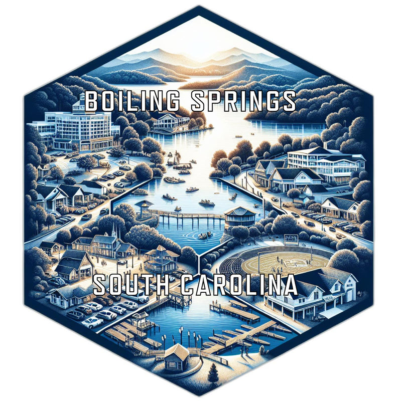 Boiling Springs South Carolina Travel Destination Souvenir Vinyl Decal Sticker 2-Inch