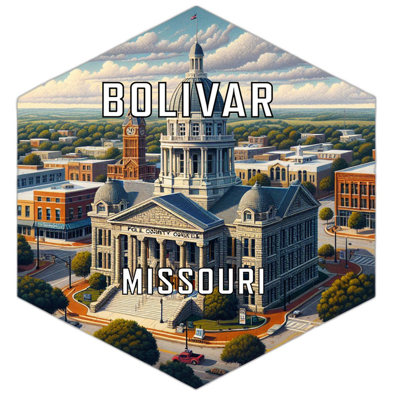 Bolivar Missouri Travel Destination Souvenir Vinyl Decal Sticker 2-Inch