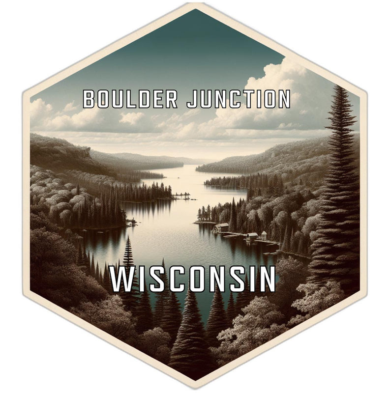 Boulder Junction Wisconsin Travel Destination Souvenir Vinyl Decal Sticker 2-Inch