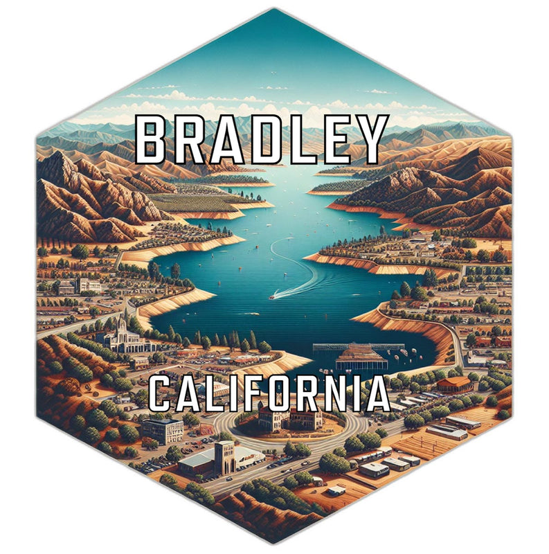 Bradley California Travel Destination Souvenir Vinyl Decal Sticker 2-Inch