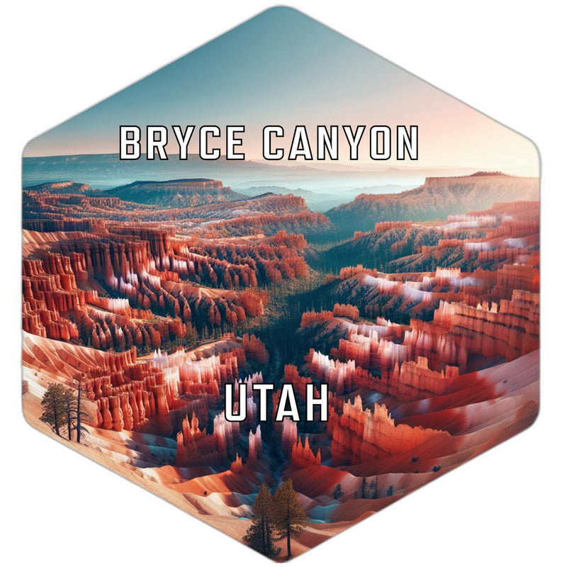 Bryce Canyon Utah Souvenir Travel Destination Die Cut Hexagon Fridge Magnet 2-Inch