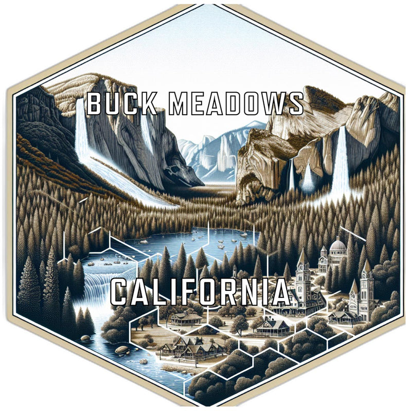 Buck Meadows California Travel Destination Souvenir Vinyl Decal Sticker 4-Inch