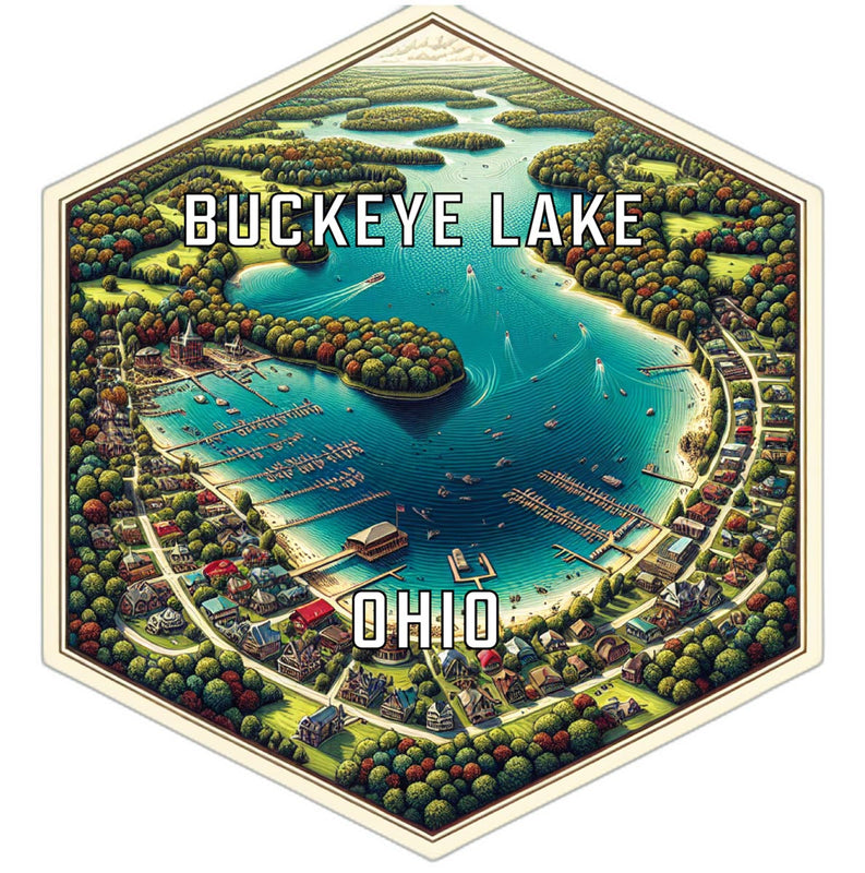 Buckeye Lake Ohio Travel Destination Souvenir Vinyl Decal Sticker 6-Inch