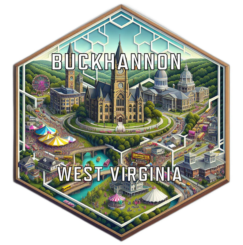 Buckhannon West Virginia Travel Destination Souvenir Vinyl Decal Sticker 2-Inch