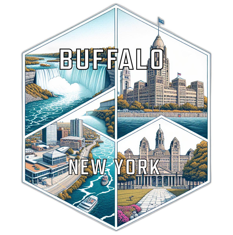 Buffalo New York Travel Destination Souvenir Vinyl Decal Sticker 6-Inch