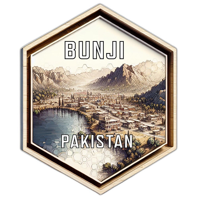 Bunji Pakistan Travel Destination Souvenir Vinyl Decal Sticker 4-Inch