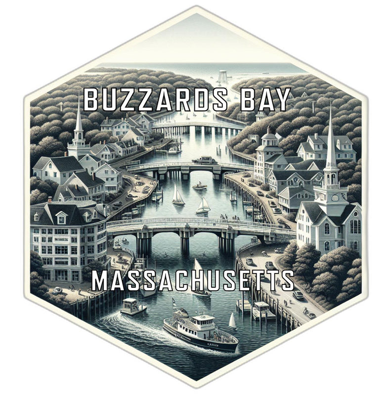Buzzards Bay Massachusetts Travel Destination Souvenir Vinyl Decal Sticker 2-Inch