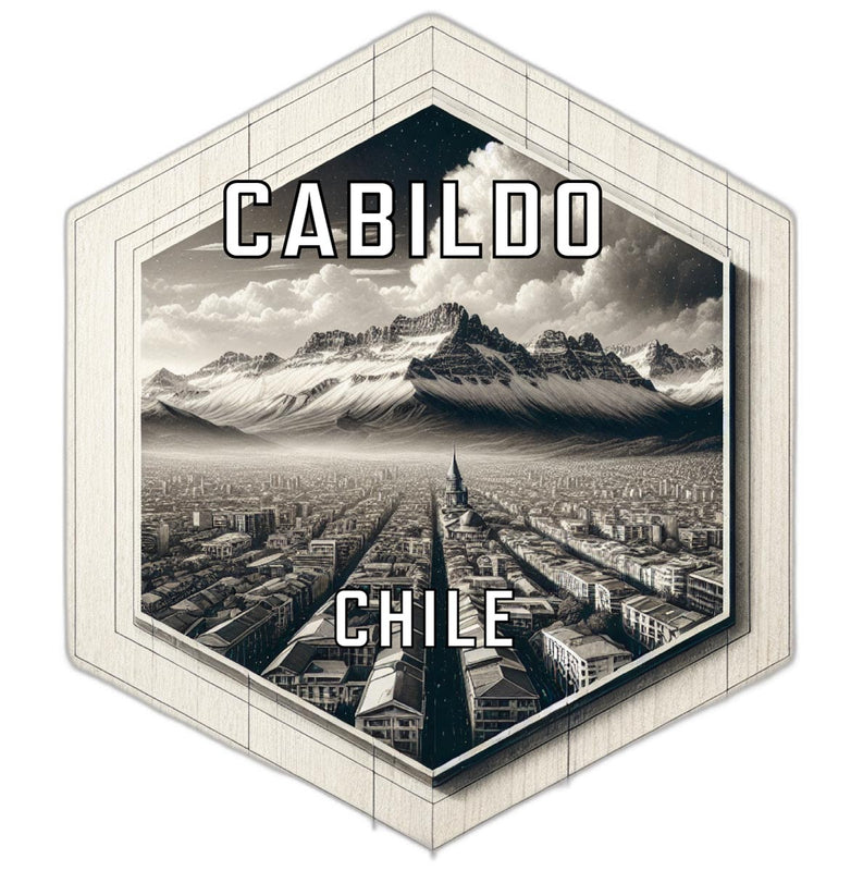 Cabildo Chile Souvenir Travel Destination Die Cut Hexagon Fridge Magnet 2-Inch