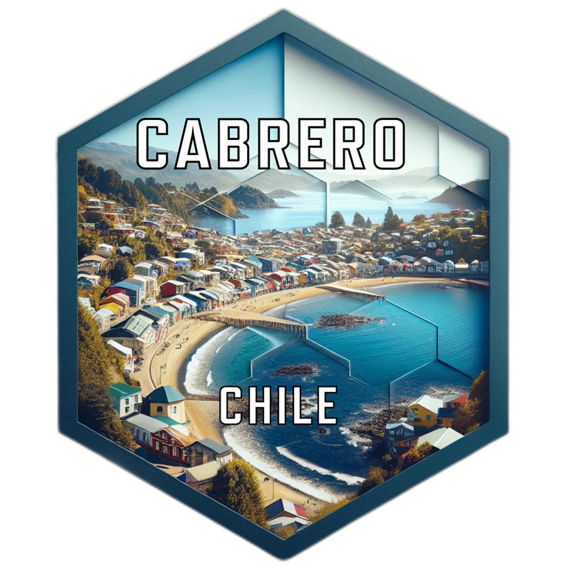 Cabrero Chile Souvenir Travel Destination Die Cut Hexagon Fridge Magnet 2-Inch