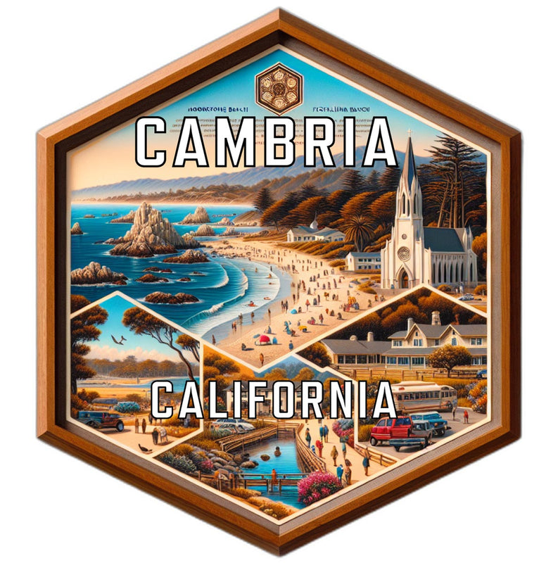 Cambria California Travel Destination Souvenir Vinyl Decal Sticker 4-Inch