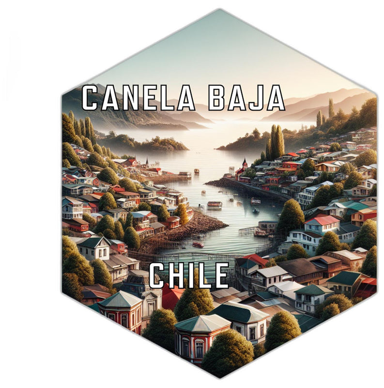 Canela Baja Chile Souvenir Travel Destination Die Cut Hexagon Fridge Magnet 2-Inch