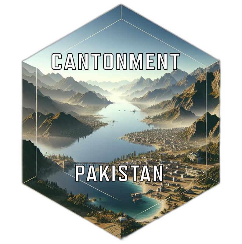 Cantonment Pakistan Travel Destination Souvenir Vinyl Decal Sticker 6-Inch