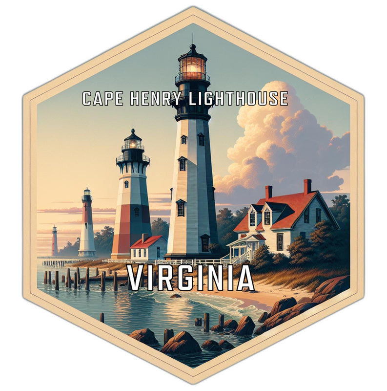 Cape Henry Lighthouse Virginia Travel Destination Souvenir Vinyl Decal Sticker 2-Inch