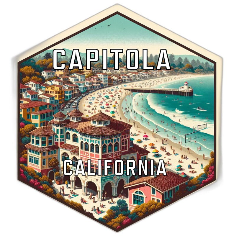 Capitola California Travel Destination Souvenir Vinyl Decal Sticker 2-Inch