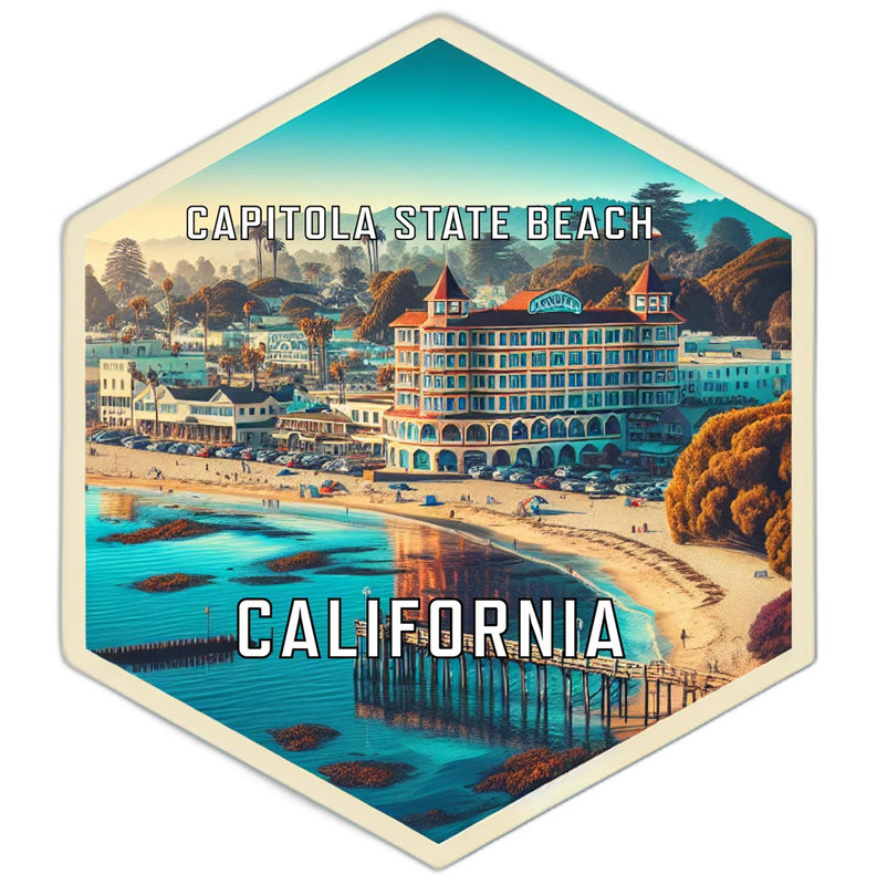 Capitola State Beach California Travel Destination Souvenir Vinyl Decal Sticker 2-Inch