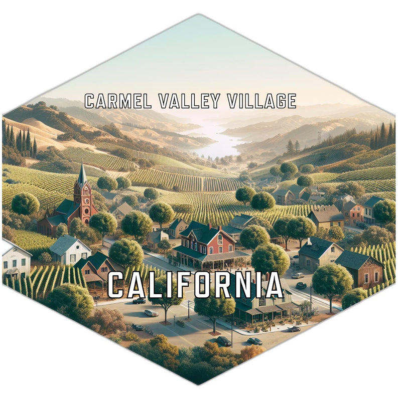 Carmel Valley Village California Travel Destination Souvenir Vinyl Decal Sticker 4-Inch
