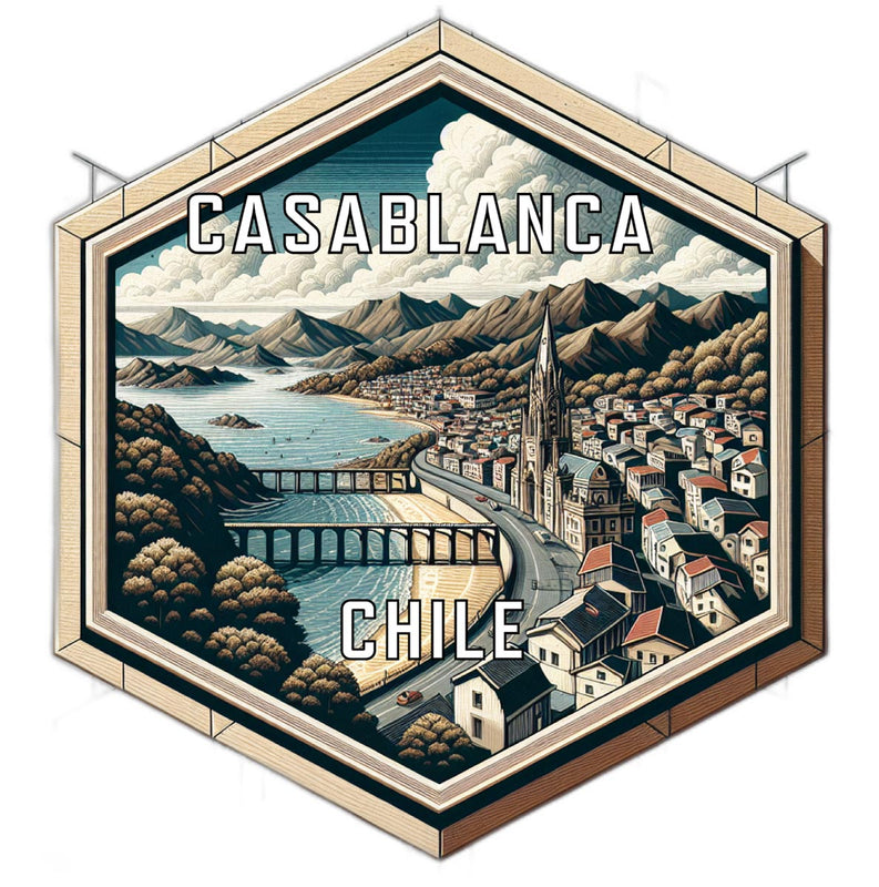Casablanca Chile Travel Destination Souvenir Vinyl Decal Sticker 2-Inch