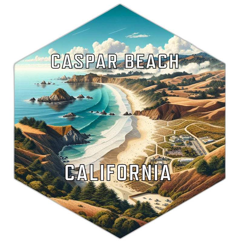 Caspar Beach California Travel Destination Souvenir Vinyl Decal Sticker 6-Inch