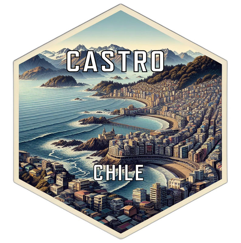 Castro Chile Travel Destination Souvenir Vinyl Decal Sticker 4-Inch