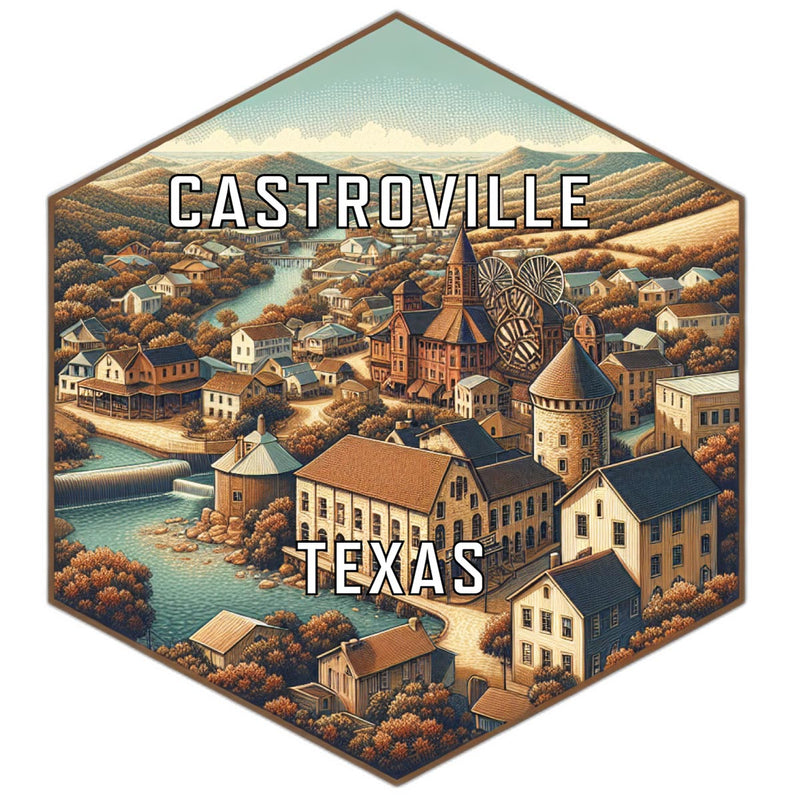 Castroville Texas Travel Destination Souvenir Vinyl Decal Sticker 6-Inch
