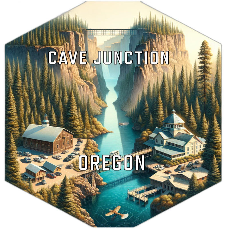 Cave Junction Oregon Travel Destination Souvenir Vinyl Decal Sticker 6-Inch