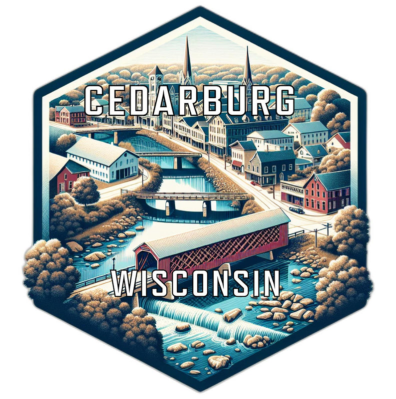 Cedarburg Wisconsin Travel Destination Souvenir Vinyl Decal Sticker 4-Inch