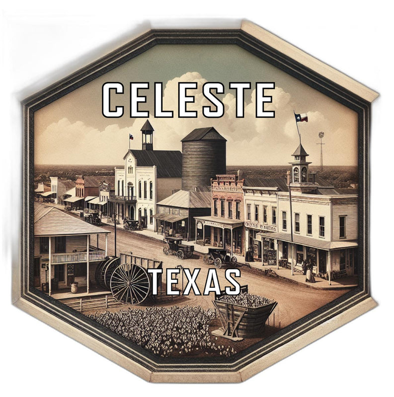 Celeste Texas Travel Destination Souvenir Vinyl Decal Sticker 4-Inch