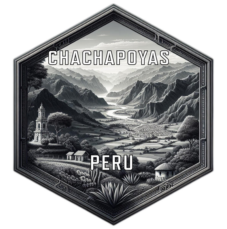 Chachapoyas Peru Souvenir Travel Destination Die Cut Hexagon Fridge Magnet 2-Inch