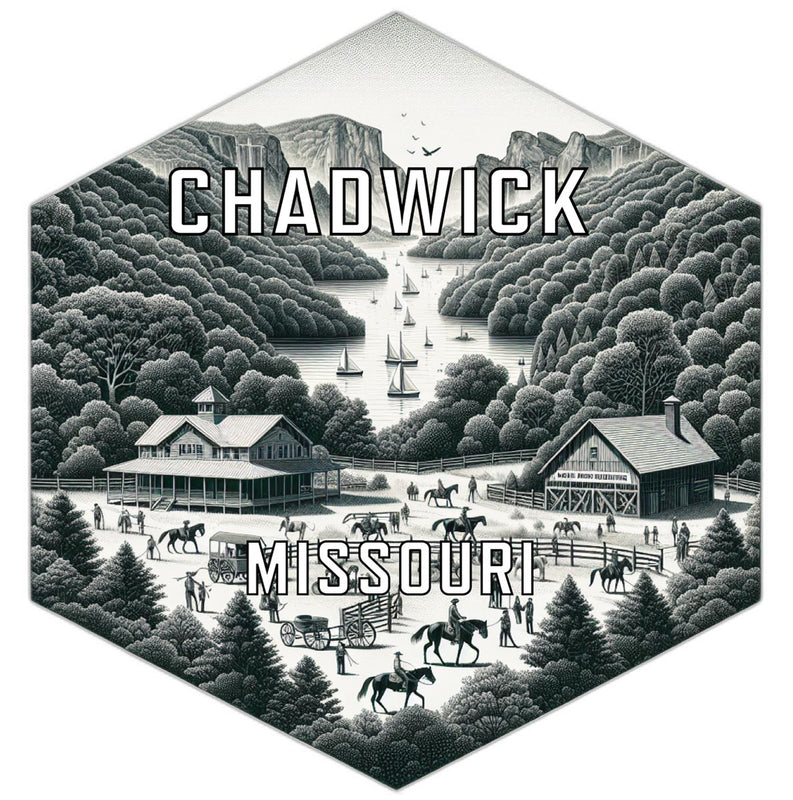 Chadwick Missouri Souvenir Travel Destination Die Cut Hexagon Fridge Magnet 2-Inch